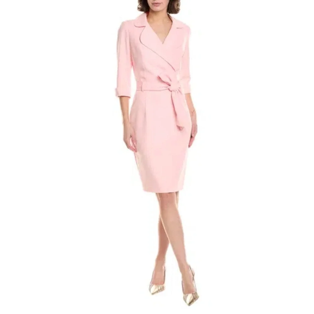 BLACK HALO Petal Pink Lucinda‎ Belted Sheath Dress Size 10 | NWT